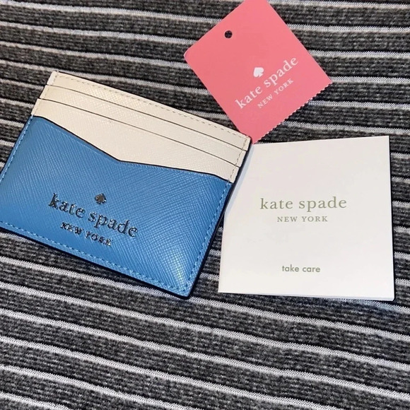 Kate  spade ♠️ Staci Blue white slim card holder - Picture 6 of 8